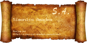 Simonics Amadea névjegykártya