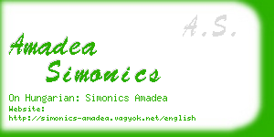 amadea simonics business card